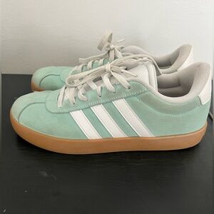Adidas Pastel Green and White Casual Sneakers